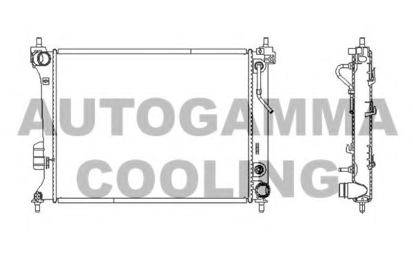 AUTOGAMMA 107124 Радиатор охлаждения двигателя для HYUNDAI I20