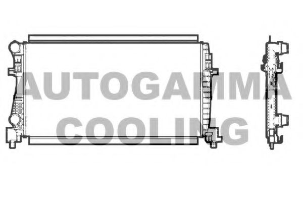 AUTOGAMMA 107245 Радиатор охлаждения двигателя для SEAT
