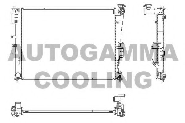 AUTOGAMMA 107446 Радиатор охлаждения двигателя AUTOGAMMA для KIA