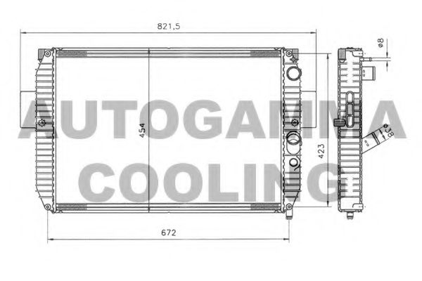 AUTOGAMMA 403494 Радиатор охлаждения двигателя для IVECO