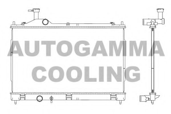 AUTOGAMMA 107345 Радиатор охлаждения двигателя для MITSUBISHI OUTLANDER