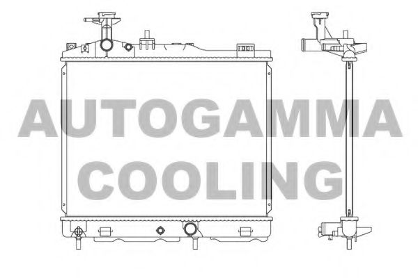 AUTOGAMMA 107365 Радиатор охлаждения двигателя для MITSUBISHI