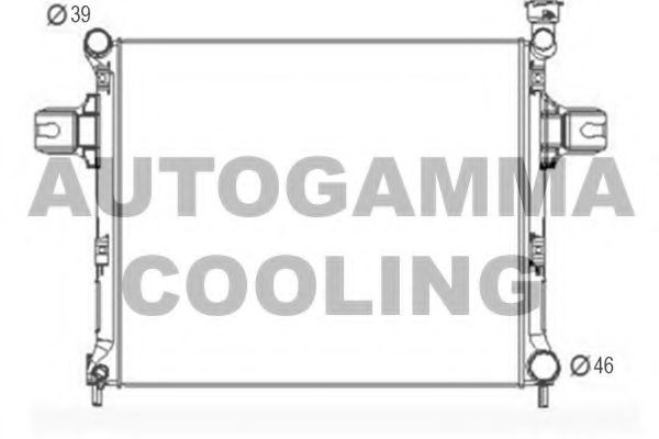 AUTOGAMMA 107462 Радиатор охлаждения двигателя AUTOGAMMA для JEEP