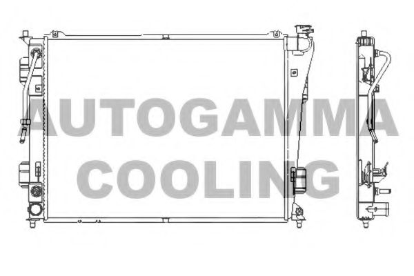 AUTOGAMMA 107390 Радиатор охлаждения двигателя для KIA OPTIMA