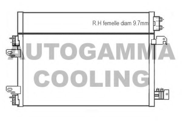 AUTOGAMMA 107492 Радиатор кондиционера для DODGE