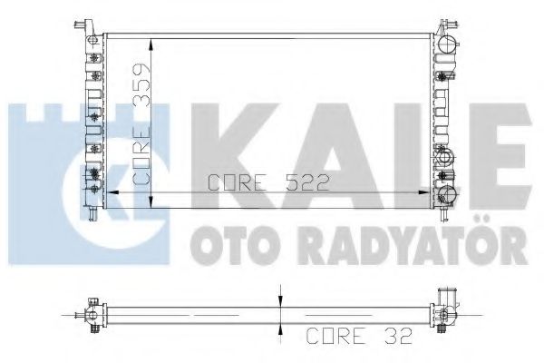 KALE OTO RADYATÖR 102400 Радиатор охлаждения двигателя KALE OTO RADYATÖR для FIAT