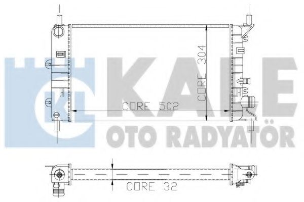 KALE OTO RADYATÖR 103200 Радиатор охлаждения двигателя KALE OTO RADYATÖR для FORD