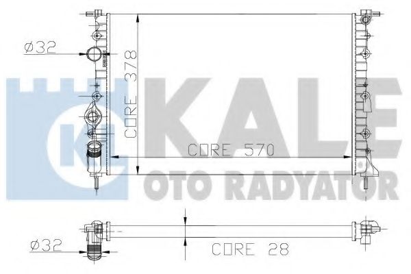 KALE OTO RADYATÖR 109500 Радиатор охлаждения двигателя KALE OTO RADYATÖR 