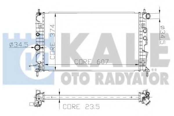 KALE OTO RADYATÖR 136200 Радиатор охлаждения двигателя KALE OTO RADYATÖR для OPEL
