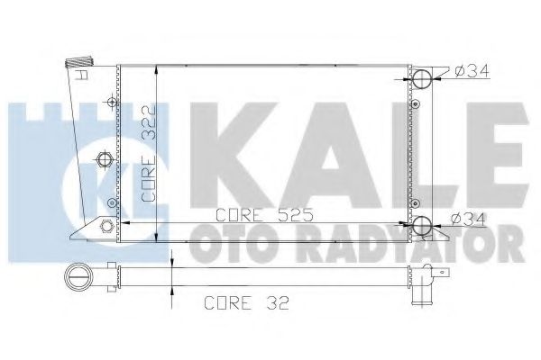 KALE OTO RADYATÖR 139100 Радиатор, охлаждение двигателя  KALE OTO RADYATÖR 139100 Радиатор, охлаждение двигателя