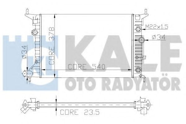 KALE OTO RADYATÖR 151200 Радиатор охлаждения двигателя KALE OTO RADYATÖR для OPEL