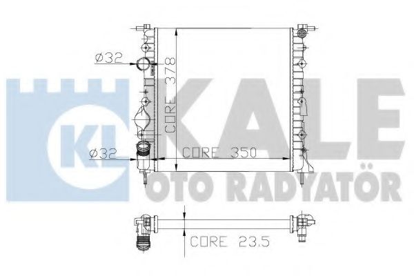 KALE OTO RADYATÖR 159500 Радиатор охлаждения двигателя KALE OTO RADYATÖR для RENAULT
