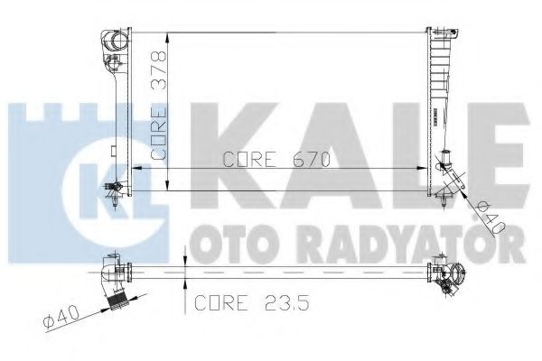 KALE OTO RADYATÖR 160900 Радиатор охлаждения двигателя KALE OTO RADYATÖR для CITROEN