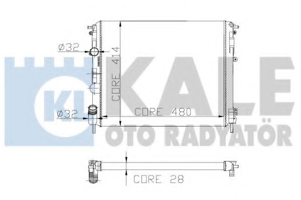 KALE OTO RADYATÖR 205600 Радиатор охлаждения двигателя для DACIA