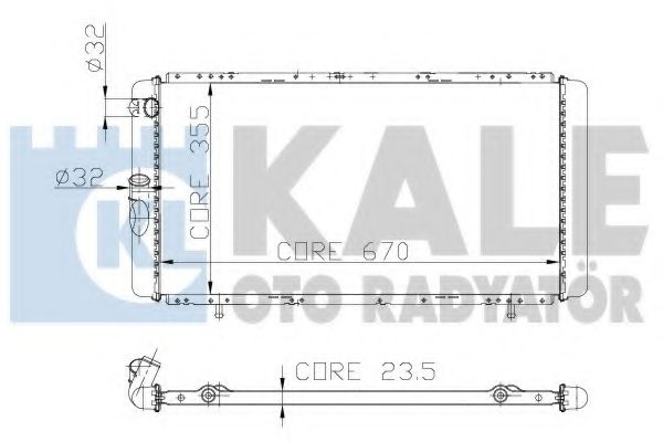 KALE OTO RADYATÖR 208500 Радиатор охлаждения двигателя для RENAULT 21