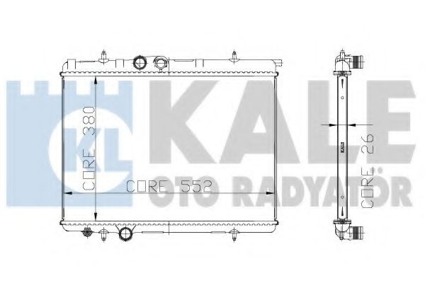 KALE OTO RADYATÖR 215999 Радиатор охлаждения двигателя KALE OTO RADYATÖR для PEUGEOT