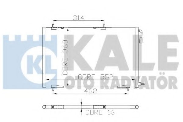 KALE OTO RADYATÖR 248400 Радиатор кондиционера KALE OTO RADYATÖR 