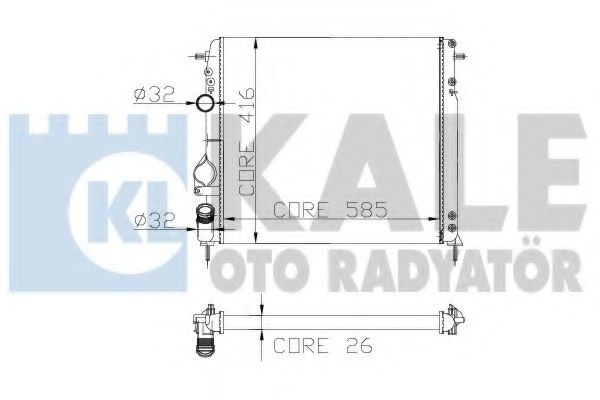 KALE OTO RADYATÖR 251200 Радиатор охлаждения двигателя для DACIA
