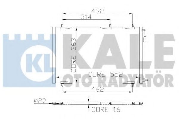 KALE OTO RADYATÖR 300100 Радиатор кондиционера KALE OTO RADYATÖR 