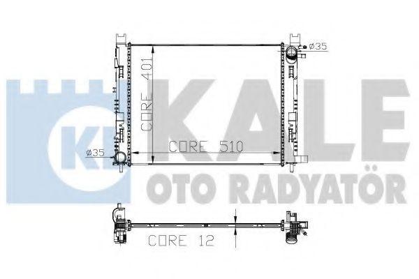 KALE OTO RADYATÖR 305900 Радиатор охлаждения двигателя для DACIA LODGY