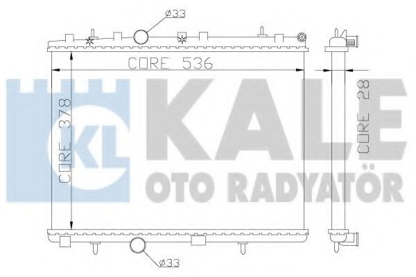 KALE OTO RADYATÖR 352500 Радиатор охлаждения двигателя для PEUGEOT 301