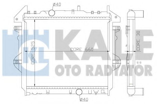 KALE OTO RADYATÖR 352600 Радиатор охлаждения двигателя KALE OTO RADYATÖR для TOYOTA