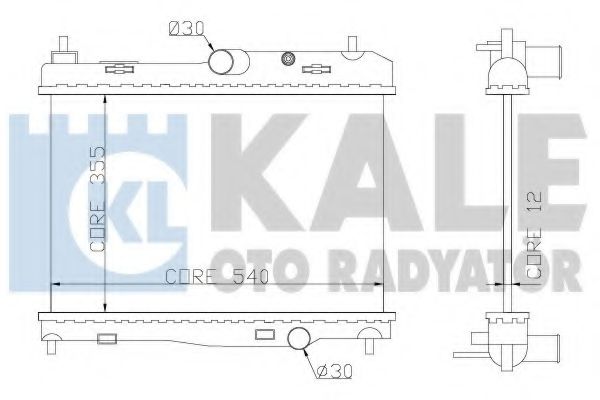KALE OTO RADYATÖR 356100 Радиатор охлаждения двигателя для FORD B-MAX