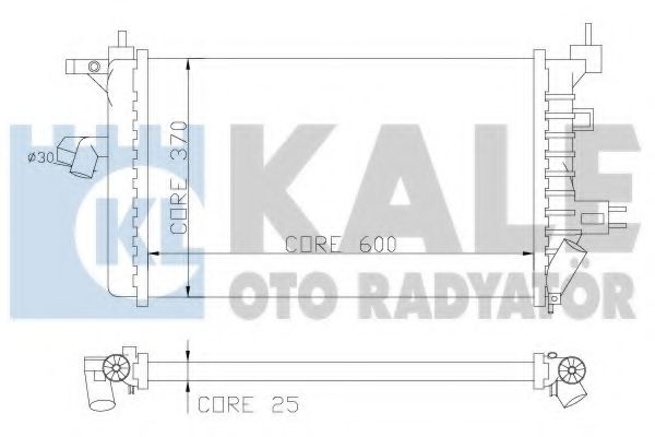KALE OTO RADYATÖR 357800 Радиатор охлаждения двигателя KALE OTO RADYATÖR для HYUNDAI