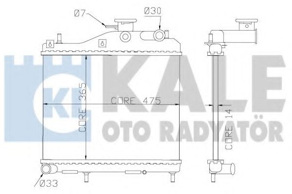 KALE OTO RADYATÖR 358200 Радиатор охлаждения двигателя KALE OTO RADYATÖR для HYUNDAI