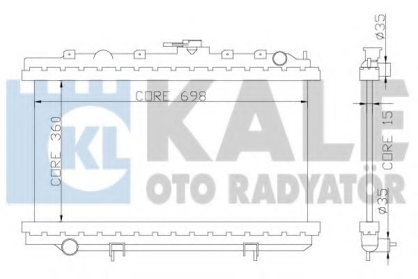 KALE OTO RADYATÖR 363000 Радиатор охлаждения двигателя KALE OTO RADYATÖR для NISSAN