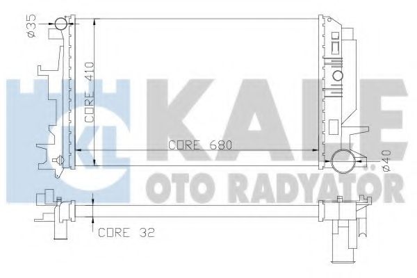 KALE OTO RADYATÖR 373900 Радиатор охлаждения двигателя KALE OTO RADYATÖR для MERCEDES-BENZ