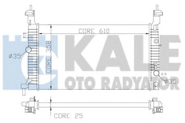 KALE OTO RADYATÖR 342065 Радиатор охлаждения двигателя KALE OTO RADYATÖR для OPEL