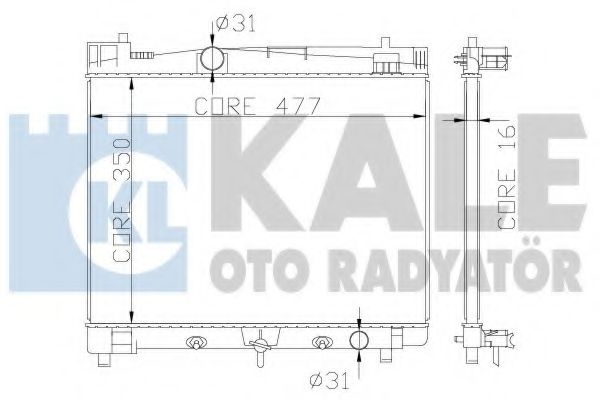 KALE OTO RADYATÖR 342210 Радиатор охлаждения двигателя для DAIHATSU