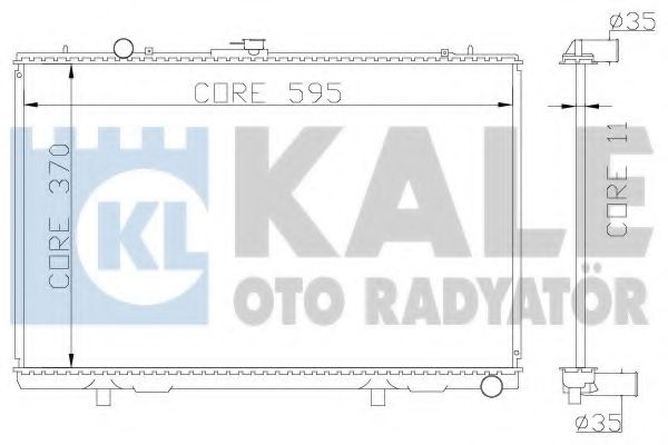 KALE OTO RADYATÖR 362200 Радиатор охлаждения двигателя KALE OTO RADYATÖR для MITSUBISHI