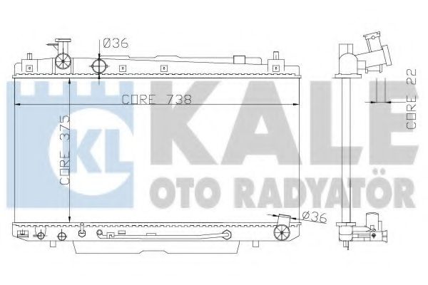 KALE OTO RADYATÖR 366100 Радиатор охлаждения двигателя KALE OTO RADYATÖR для TOYOTA RAV4