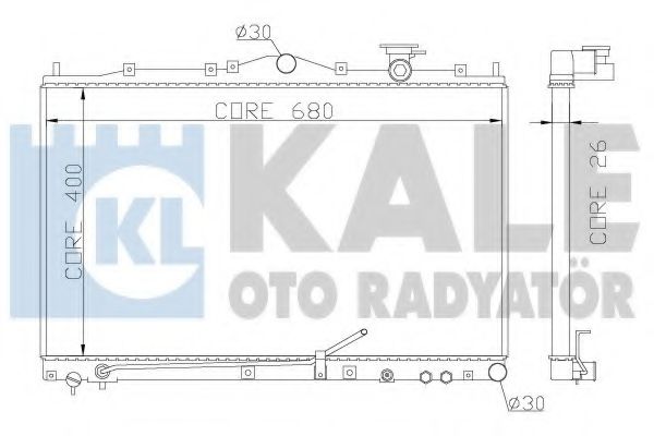KALE OTO RADYATÖR 369400 Радиатор охлаждения двигателя KALE OTO RADYATÖR для HYUNDAI