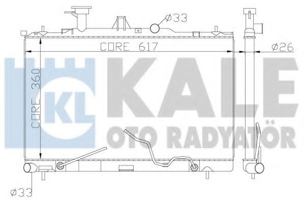 KALE OTO RADYATÖR 369700 Радиатор охлаждения двигателя KALE OTO RADYATÖR для HYUNDAI