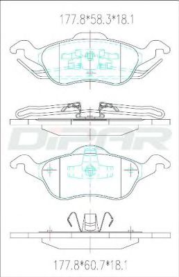 DITAS DFB2358 Тормозные колодки DITAS 