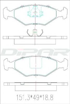 DITAS DFB2416 Тормозные колодки для FIAT ELBA