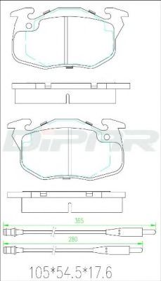 DITAS DFB2566 Тормозные колодки DITAS для PEUGEOT