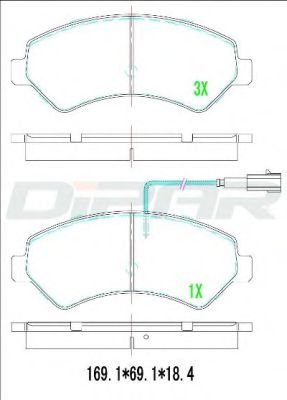 DITAS DFB2713 Тормозные колодки DITAS 