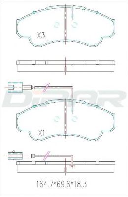 DITAS DFB3536 Тормозные колодки DITAS для FIAT