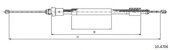 CABOR 104706 Трос, стояночная тормозная система CABOR 104706 Трос, стояночная тормозная система