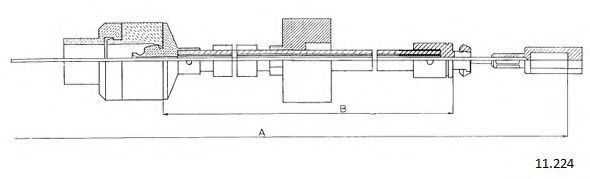 CABOR 11224 Трос, управление сцеплением CABOR 11224 Трос, управление сцеплением
