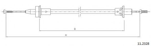 CABOR 112329 Трос, управление сцеплением CABOR 112329 Трос, управление сцеплением