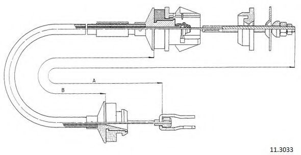 CABOR 113033 Трос, управление сцеплением CABOR 113033 Трос, управление сцеплением