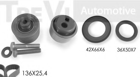 TREVI AUTOMOTIVE KD1046S Комплект ГРМ для PEUGEOT 106 (1A, 1C) 1.5 D TREVI AUTOMOTIVE KD1046S Комплект ГРМ для PEUGEOT 106 (1A, 1C) 1.5 D