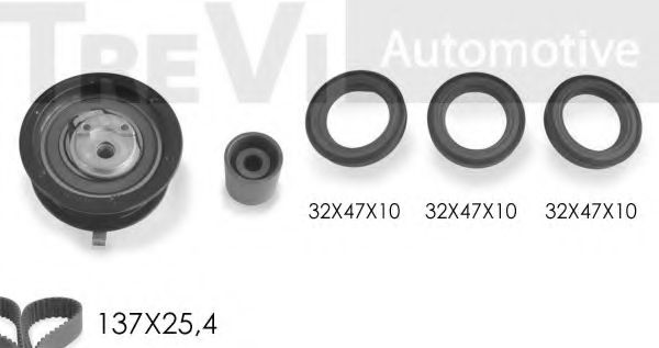 TREVI AUTOMOTIVE KD1097S2 Комплект ремня ГРМ  для FORD GALAXY (WGR) 1.9 TDI