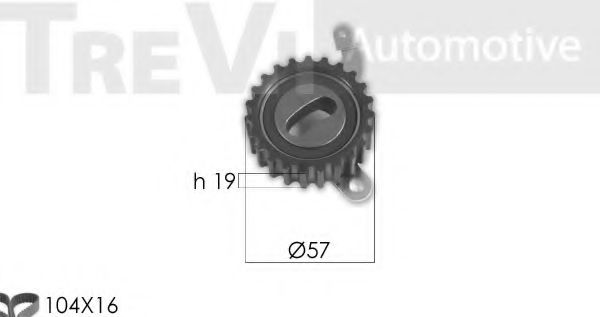 TREVI AUTOMOTIVE KD1401 Комплект ГРМ для SUBARU VIVIO