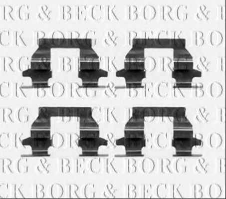BORG & BECK BBK1242 Скобы тормозных колодок BORG & BECK 